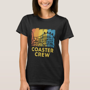 Untersetzer Crew Rollercoaster Familie Roller Vint T-Shirt