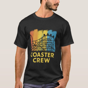 Untersetzer Crew Rollercoaster Familie Roller Vint T-Shirt