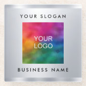 Untersetzer Custom Logo Imitate Silver Metallic Lo (Vorderseite)