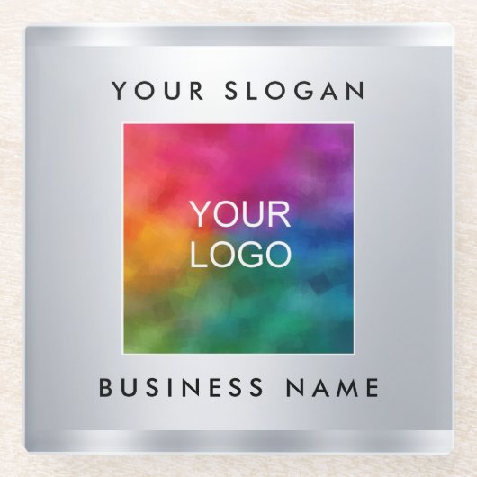 Untersetzer Custom Logo Imitate Silver Metallic Lo (Vorderseite)