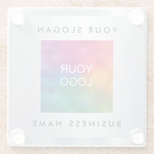 Untersetzer Custom Logo Imitate Silver Metallic Lo (Rückseite)