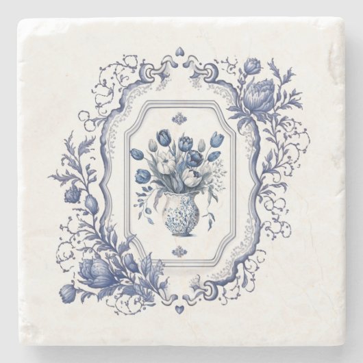 Untersetzer Delft Blue Floral Tableware Decke (Vorderseite)