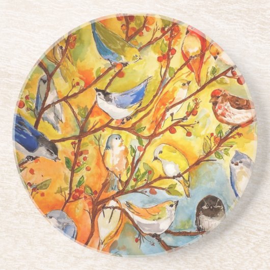 Untersetzer der farbigen Vögel (Vorne)