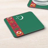 Untersetzer der Flagge Turkmenistans (Linke Seite)