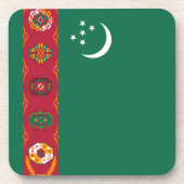 Untersetzer der Flagge Turkmenistans (Vorderseite)