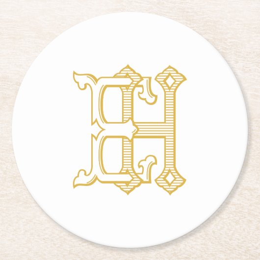 UNTERSETZER der HE Monogramm- oder EH-Monogramm (Vorderseite)