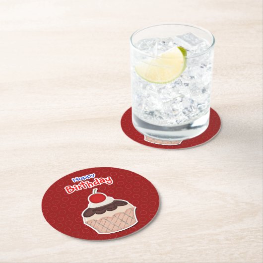 Untersetzer der Pappe - Happy Birthday (Vor Ort)