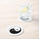 Untersetzer der WEDPARTY. b/w YinYang-Tauben (Vor Ort)