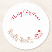 Untersetzer - Der Weihnachtsmann und sein Schlitte (Vorderseite)