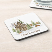 Untersetzer der Winterlandschaft (Linke Seite)