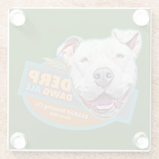 Untersetzer-/Derp-Dog-Bier-Design Glasuntersetzer (Rückseite)