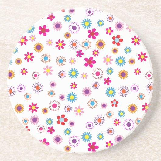 Untersetzer des Bright Geometric Floral Sandstone (Vorne)