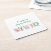 Untersetzer des Mahjong-Papiers, Lila/grün (angewinkelt)