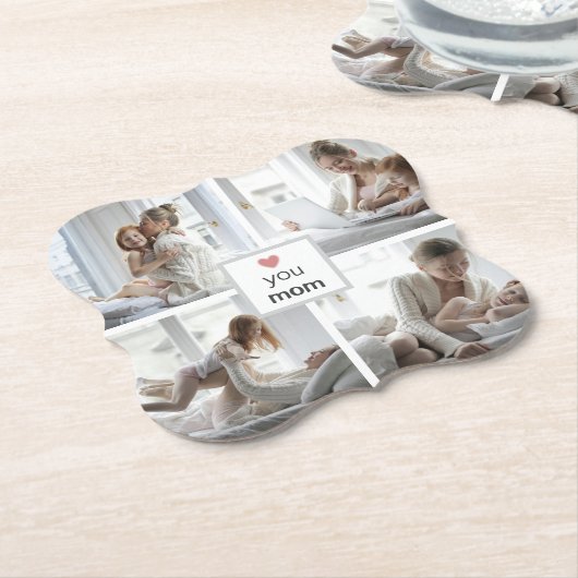 Untersetzer des personalisierten Muttertags (angewinkelt)