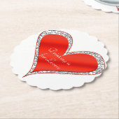 Untersetzer des Valentinstag nach Maß Herz (angewinkelt)