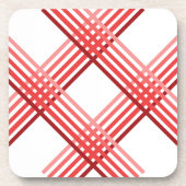 Untersetzer - Diagonal überquerte rote Streifen (Vorderseite)