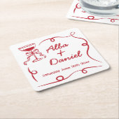 Untersetzer, die mit Whimsikhandgezeichnet werden, Rechteckiger Pappuntersetzer (angewinkelt)