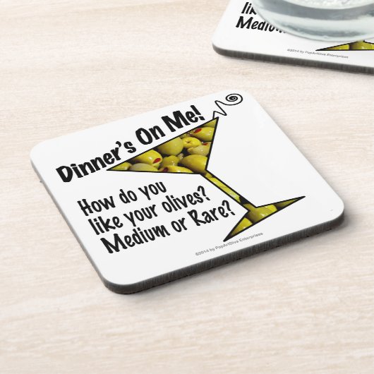 UNTERSETZER Dinner! Oliven? Mittel oder selten? (Linke Seite)