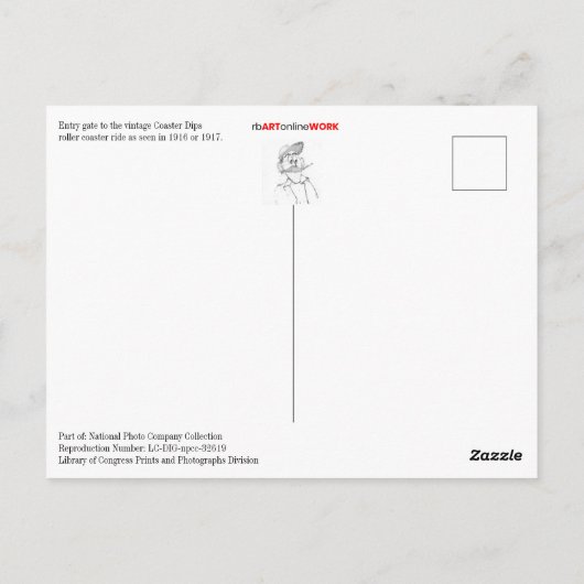 Untersetzer Dips Postkarte (Rückseite)