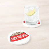 Untersetzer Dog Food Bowl Red Fütterte den Hund (Seite)