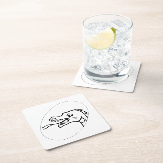 Untersetzer: Dragon Head to Color Rechteckiger Pappuntersetzer (Vor Ort)