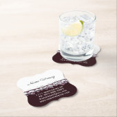 Untersetzer einer Visitenkarte für Rotwein (Vor Ort)