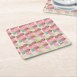 Untersetzer: Eiscreme-Aromen Rechteckiger Pappuntersetzer