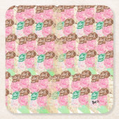 Untersetzer: Eiscreme-Aromen Rechteckiger Pappuntersetzer (Vorderseite)