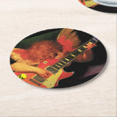 Untersetzer. Elektrischer Hubraum Runder Pappuntersetzer (Angewinkelt)