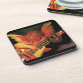 Untersetzer. Elektrischer Tscherub aus Kunststoff Getränkeuntersetzer (Linke Seite)