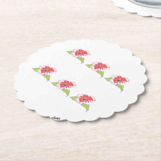 Untersetzer: Exotische Blume Untersetzer (angewinkelt)