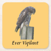 Untersetzer - Falken - Immer wachsam (Vorderseite)