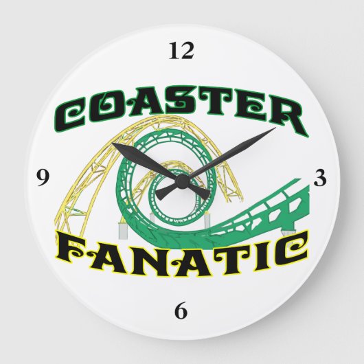 Untersetzer-Fanatiker Große Wanduhr (Vorderseite)