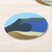 Untersetzer-Farben des Tamalpais Runder Pappuntersetzer (Angewinkelt)