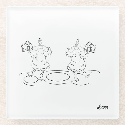 Untersetzer: Feiern Glasuntersetzer (Vorderseite)