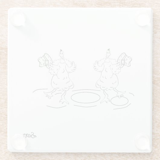 Untersetzer: Feiern Glasuntersetzer (Rückseite)