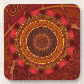 Untersetzer Fire Mandala Square (Vorderseite)