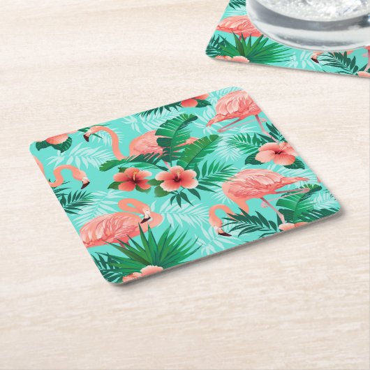 Untersetzer Flamingo Tropical Palms (angewinkelt)