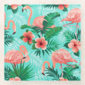 Untersetzer Flamingo Tropical Palms (Vorderseite)