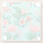 Untersetzer Flamingo Tropical Palms (Rückseite)