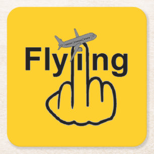 Untersetzer-Fliegen dreht um Rechteckiger Pappuntersetzer