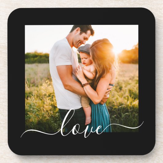Untersetzer Fotovorlage Liebe Schwarz (Vorderseite)
