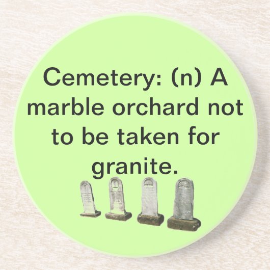 Untersetzer - Friedhof=Marmorgarten (Vorne)