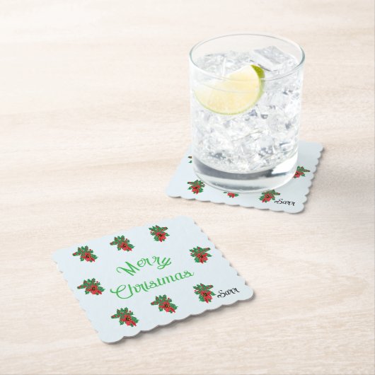Untersetzer: Frohe Weihnachten Untersetzer (Vor Ort)