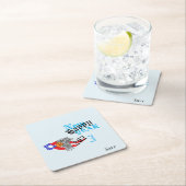 Untersetzer: Frohes Neues Jahr 2023 Rechteckiger Pappuntersetzer (Vor Ort)