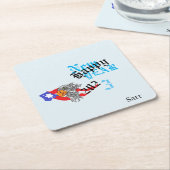 Untersetzer: Frohes Neues Jahr 2023 Rechteckiger Pappuntersetzer (angewinkelt)