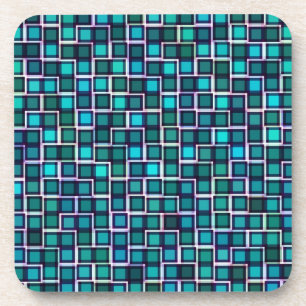Untersetzer für abstrakte blaue Quadrate
