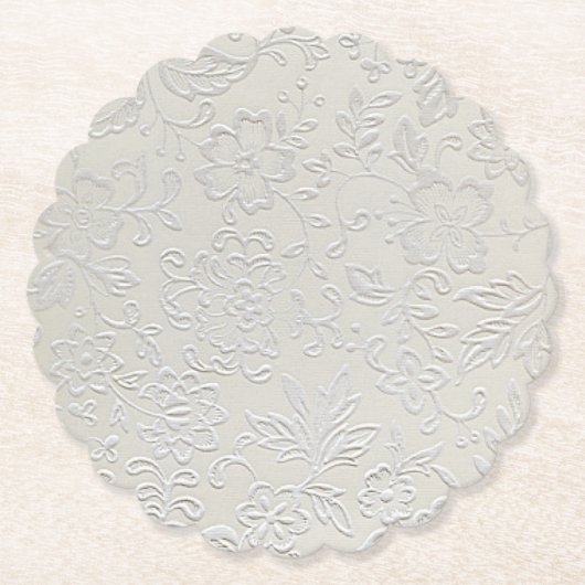 Untersetzer für antikes Weißblütenpapier (Vorderseite)