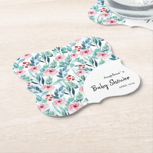 Untersetzer für Babydusche mit niedlichem Design. (angewinkelt)