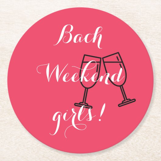 Untersetzer für Bachelorette in rosa Zoll (Vorderseite)
